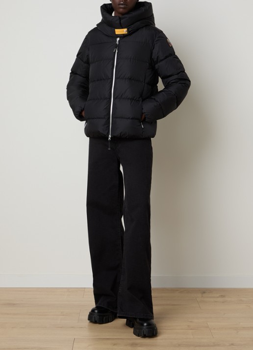 Parajumpers Jinny jas met donsvulling en steekzakken - voorkant 5 zwart
