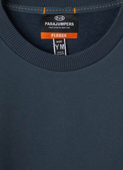 Parajumpers K2 sweater met ronde hals - detail 3 petrol