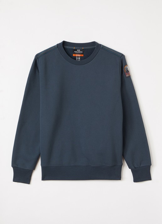 Parajumpers K2 sweater met ronde hals - voorkant petrol
