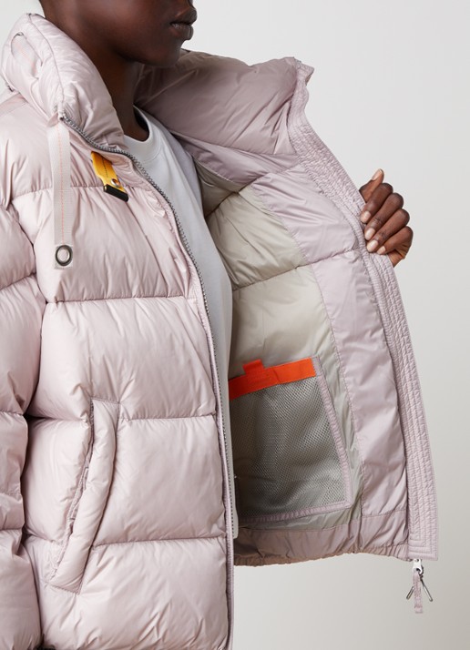 Parajumpers Killin pufferjack met donsvulling en logo - detail 2 oudroze