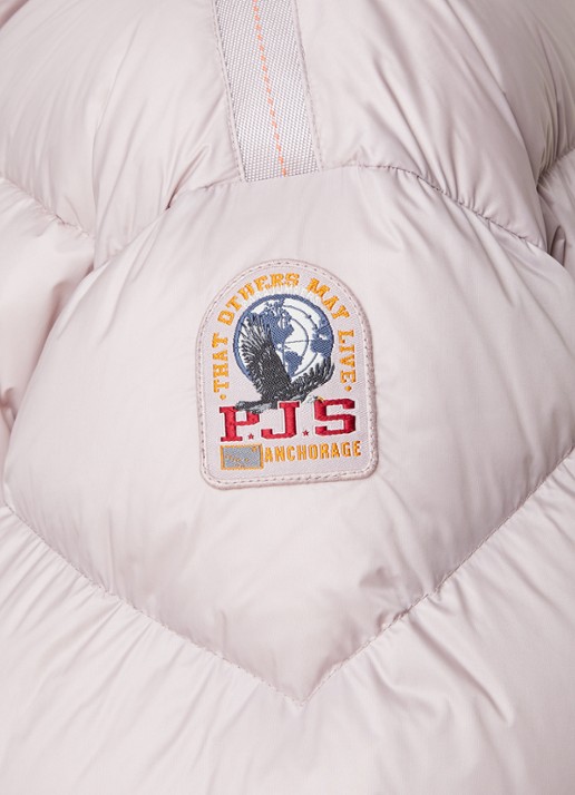 Parajumpers Killin pufferjack met donsvulling en logo - detail 3 oudroze