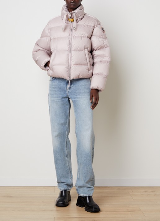 Parajumpers Killin pufferjack met donsvulling en logo - voorkant 5 oudroze
