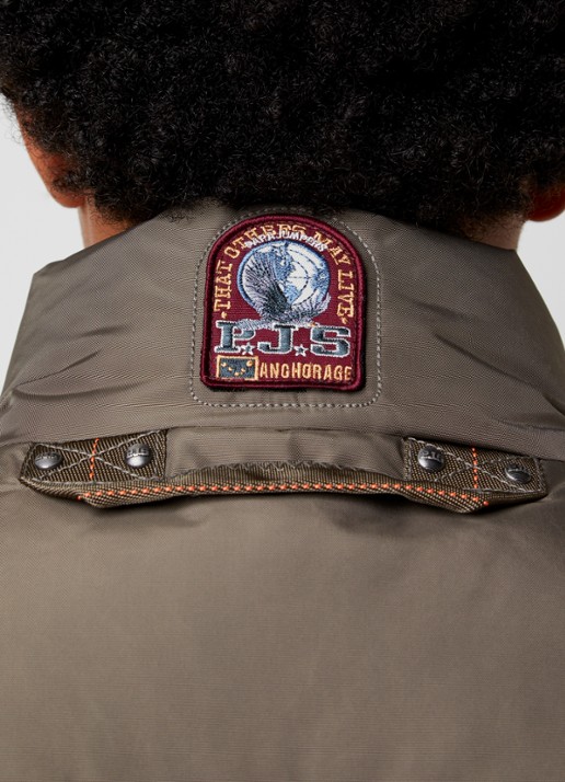 Parajumpers Kobuk bodywarmer met donsvulling - detail 4 bronsgroen