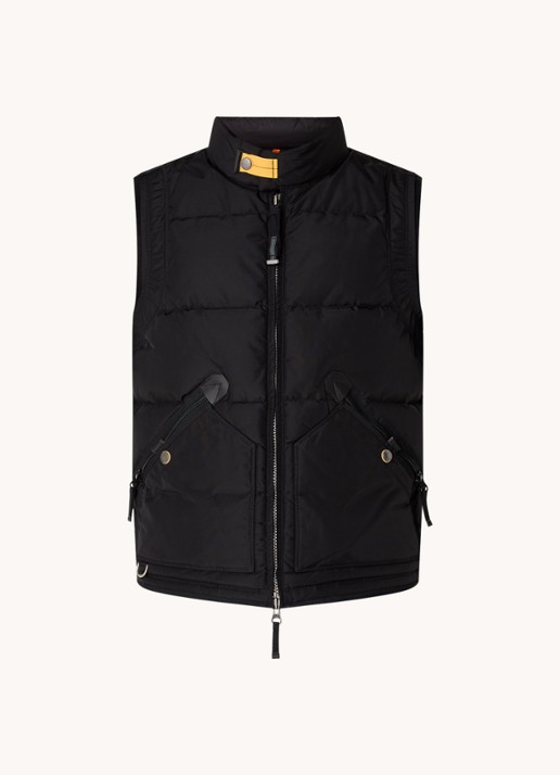 Parajumpers Kobuk gewatteerde bodywarmer met donsvulling - voorkant 2 zwart