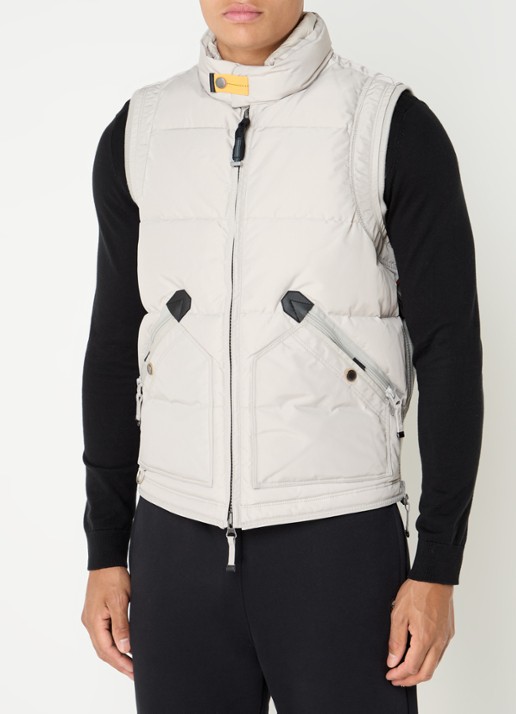 Parajumpers Kobuk gewatteerde bodywarmer met donsvulling - detail 4 beige