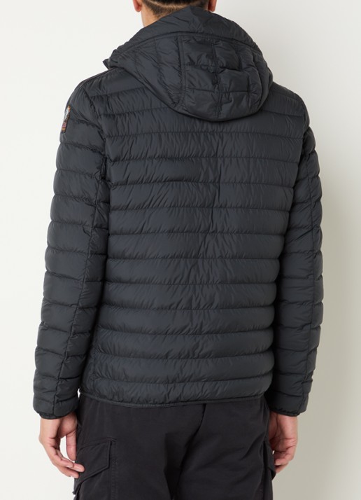 Parajumpers Last Minute gewatteerd jack met donsvulling en capuchon - achterkant 3 zwart