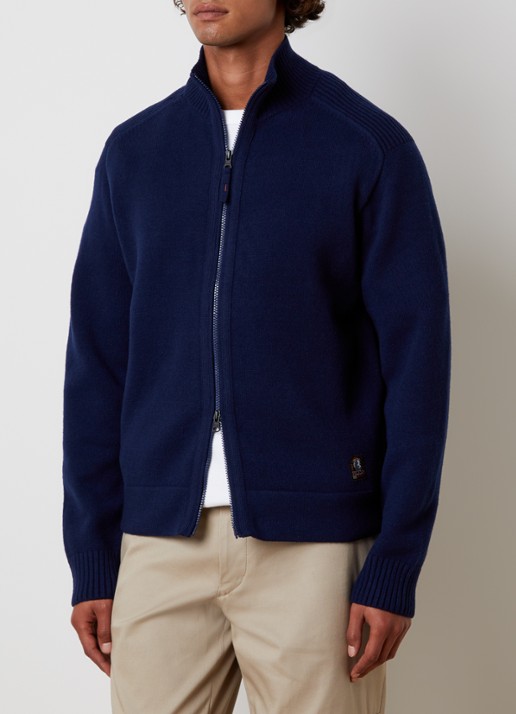 Parajumpers Levico fijngebreid vest in wolblend met col