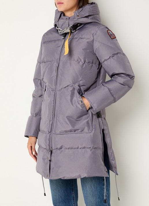 Parajumpers Long Bear jas met donsvulling en afneembare capuchon  - detail 4 grijs