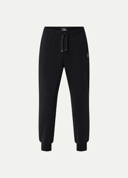 Parajumpers Makalu tapered fit joggingbroek met logo - voorkant zwart