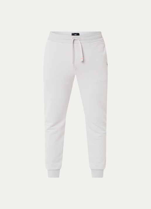 Parajumpers Makalu tapered fit joggingbroek met logo - voorkant 4 lichtgrijs