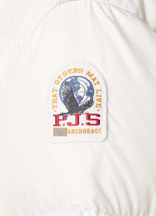 Parajumpers Malandra gewatteerde puffer jas met donsvulling en ritszakken - detail 2 wit