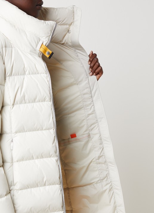Parajumpers Malandra gewatteerde puffer jas met donsvulling en ritszakken - detail 3 wit
