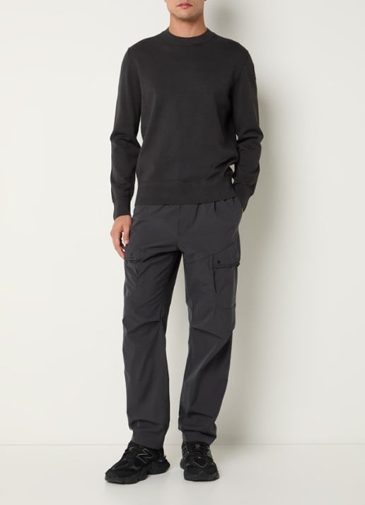 Parajumpers Mallaig straight fit cargobroek met steekzakken - voorkant 5 antraciet