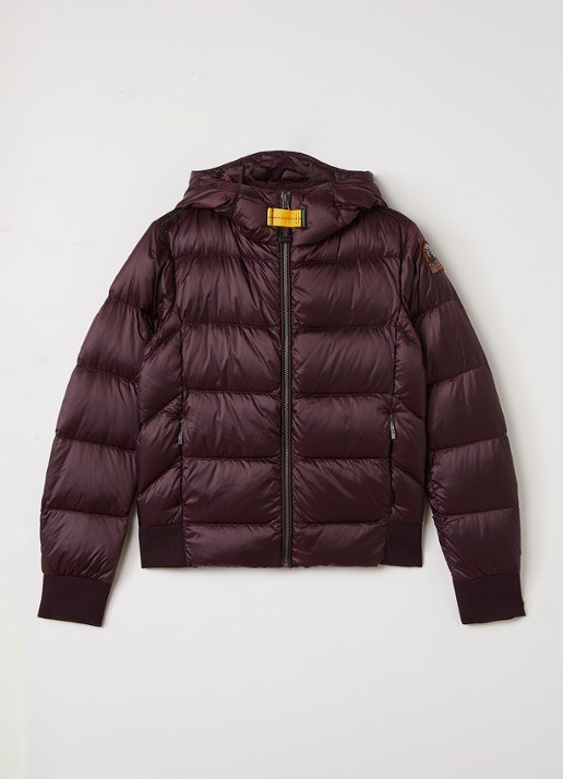 Parajumpers Mariah puffer jack met donsvulling - voorkant 2 bordeauxrood