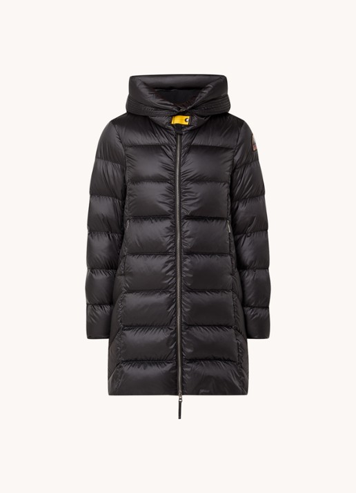 Parajumpers Marion gewatteerde jas met donsvulling en capuchon - voorkant 2 zwart