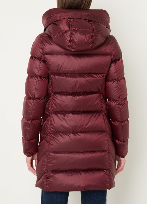 Parajumpers Marion gewatteerde jas met donsvulling en capuchon - achterkant 4 bordeauxrood