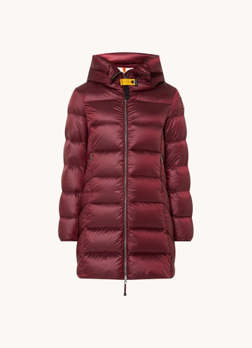 Parajumpers Marion gewatteerde jas met donsvulling en capuchon - voorkant 2 bordeauxrood