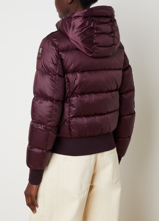 Parajumpers Marion puffer jack met donsvulling - achterkant 4 aubergine