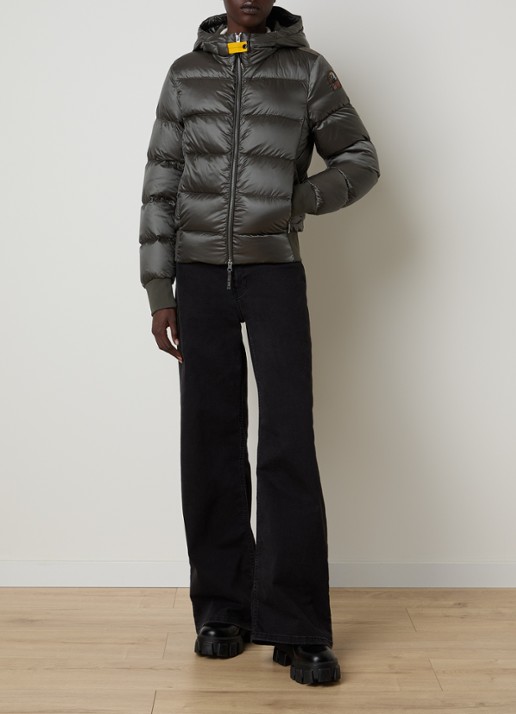 Parajumpers Marion puffer jack met donsvulling - voorkant 2 legergroen
