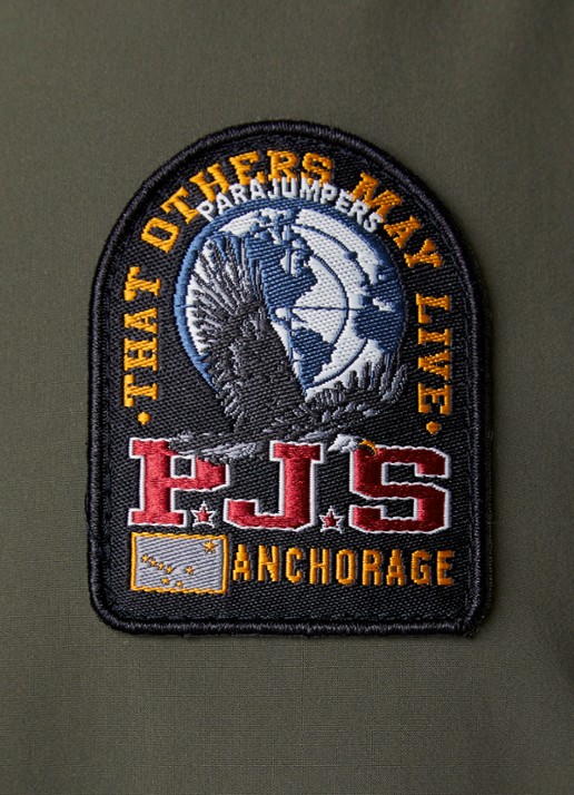Parajumpers Matty gewatteerde jack met ritszakken - detail 3 legergroen