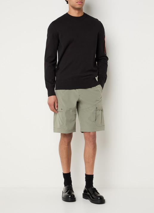 Parajumpers Morar straight fit korte broek met steekzakken - voorkant 2 olijfgroen