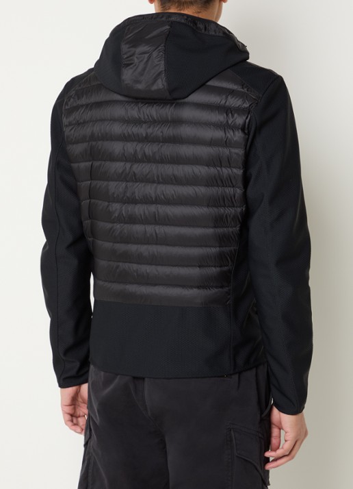 Parajumpers Nolan gewatteerd jack met donsvulling en capuchon - achterkant zwart