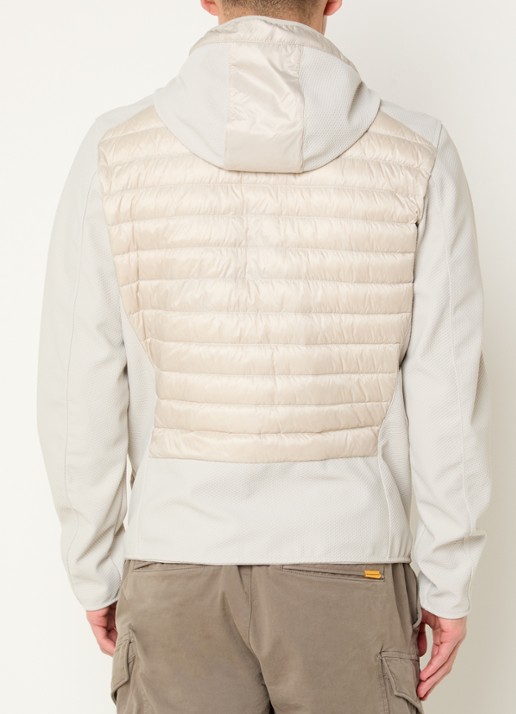 Parajumpers Nolan gewatteerd jack met donsvulling en capuchon - achterkant creme