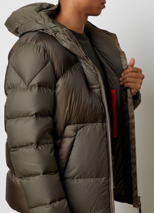 Parajumpers Notigi puffer jas met donsvulling en ritszakken - detail 5 bronsgroen