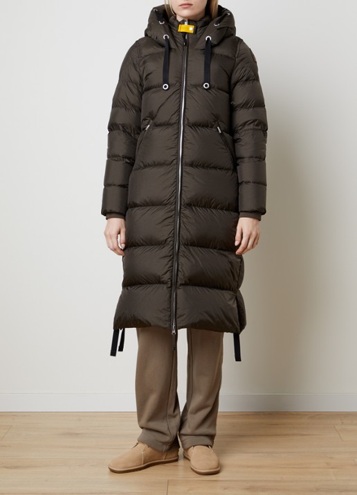 Parajumpers Panda longline puffer jas met logo