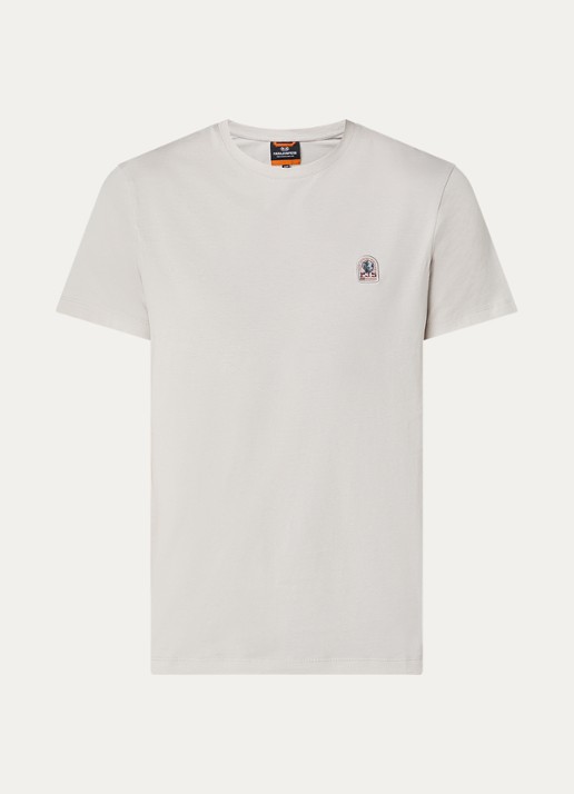 Parajumpers Patch T-shirt met logoborduring - voorkant 3 beige