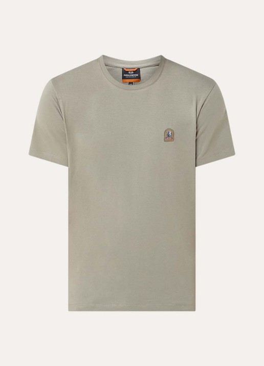 Parajumpers Patch T-shirt met logoborduring - voorkant groen