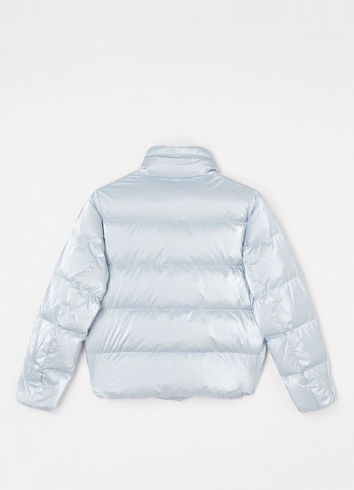 Parajumpers Pia puffer jas met donsvulling met ritszakken  - achterkant lichtblauw