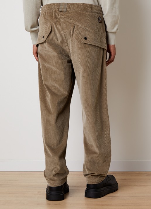 Parajumpers Rainard straight fit chino van corduroy - achterkant 4 zand