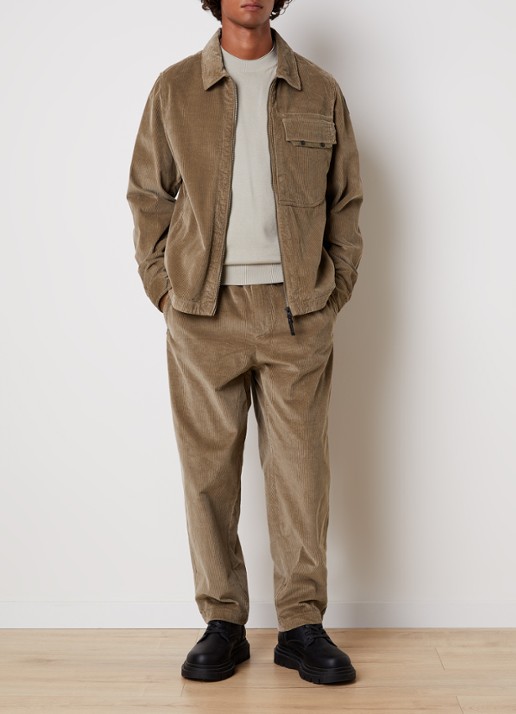 Parajumpers Rainard straight fit chino van corduroy - voorkant 6 zand