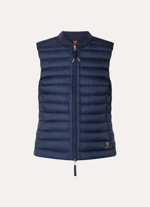 Parajumpers Rosanna bodywarmer met donsvulling en ritszakken  - voorkant 2 donkerblauw