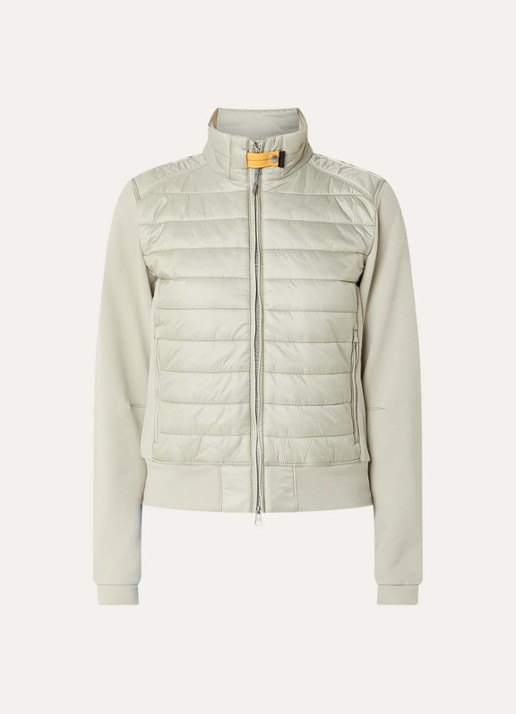 Parajumpers Rosy sweatvest met gewatteerd voorpand - voorkant 2 lindegroen