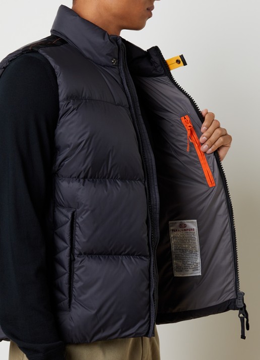Parajumpers Roydale gewatteerde bodywarmer met donsvulling en ritszakken - detail 5 zwart