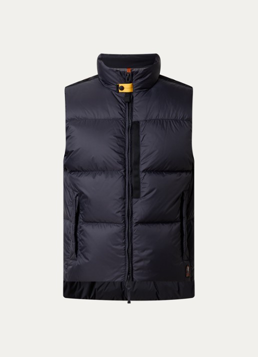 Parajumpers Roydale gewatteerde bodywarmer met donsvulling en ritszakken - voorkant zwart