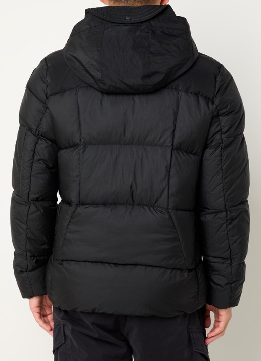 Parajumpers Sento puffer jack met capuchon - achterkant 3 zwart