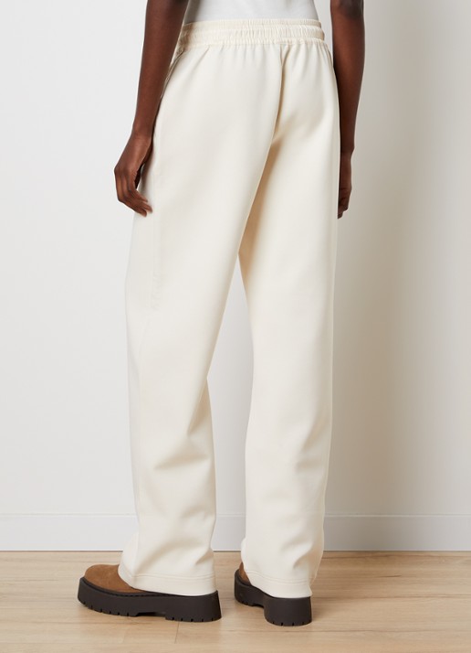 Parajumpers Shanley high waist straight fit joggingbroek met ritszakken - achterkant 3 creme