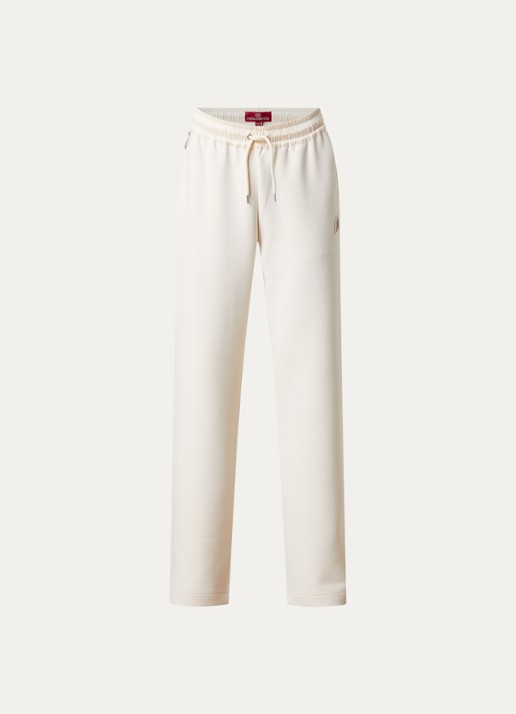 Parajumpers Shanley high waist straight fit joggingbroek met ritszakken - voorkant creme