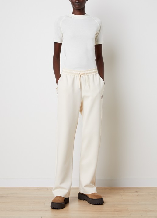 Parajumpers Shanley high waist straight fit joggingbroek met ritszakken - voorkant 2 creme