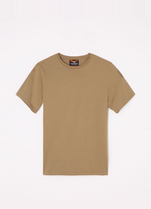 Parajumpers Shispare T-shirt met logo - voorkant lichtbruin