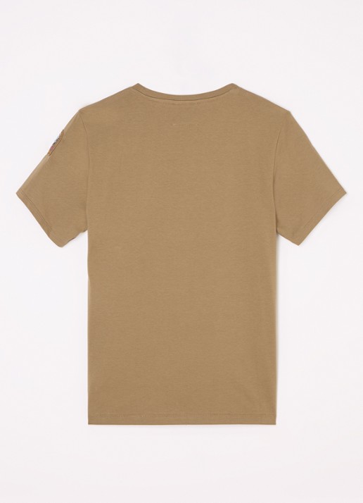 Parajumpers Shispare T-shirt met logo - voorkant 2 lichtbruin