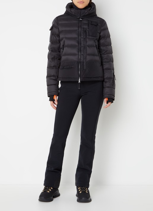 Parajumpers Skimaster gewatteerd jack met donsvulling en capuchon - voorkant 2 zwart