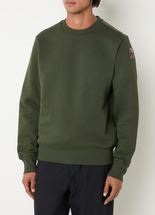 Parajumpers Sweater met logo - detail groen