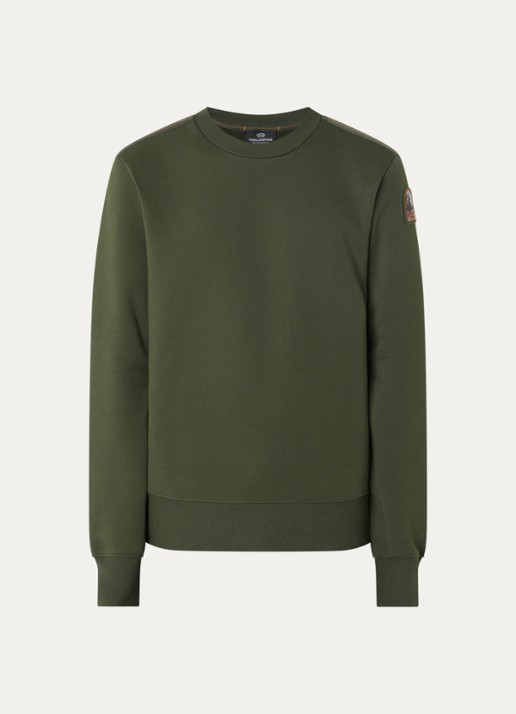 Parajumpers Sweater met logo - voorkant 2 groen