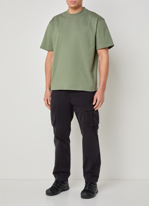 Parajumpers T-shirt met logo - voorkant 4 olijfgroen
