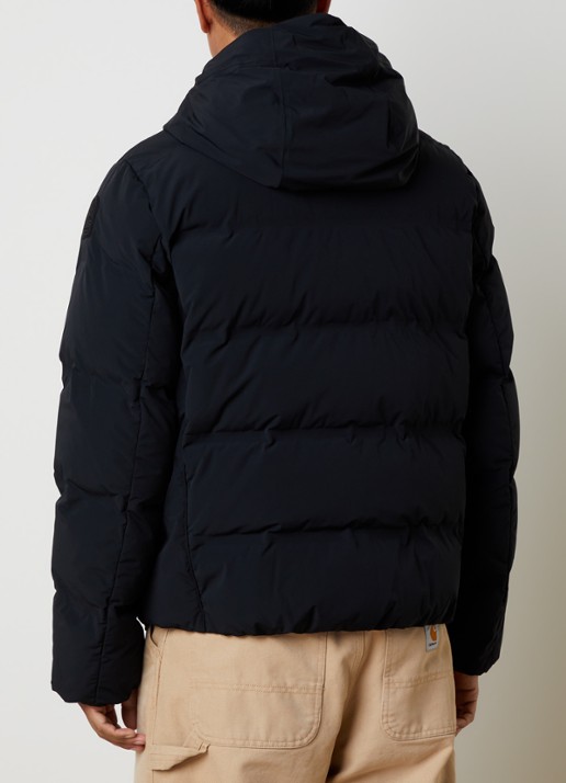 Parajumpers Taiga pufferjack met donsvulling en ritszakken - achterkant zwart