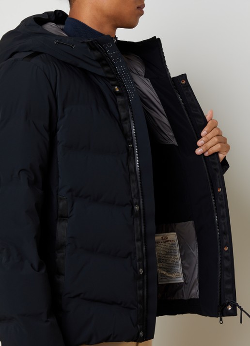Parajumpers Taiga pufferjack met donsvulling en ritszakken - detail 5 zwart